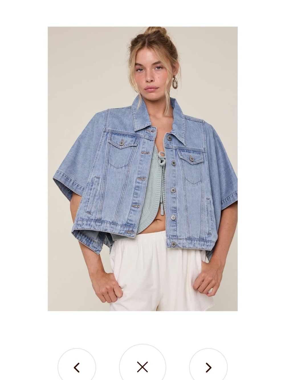 Light Blue Denim Cape Jacket